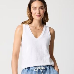 J crew Slub cotton V-neck tank top